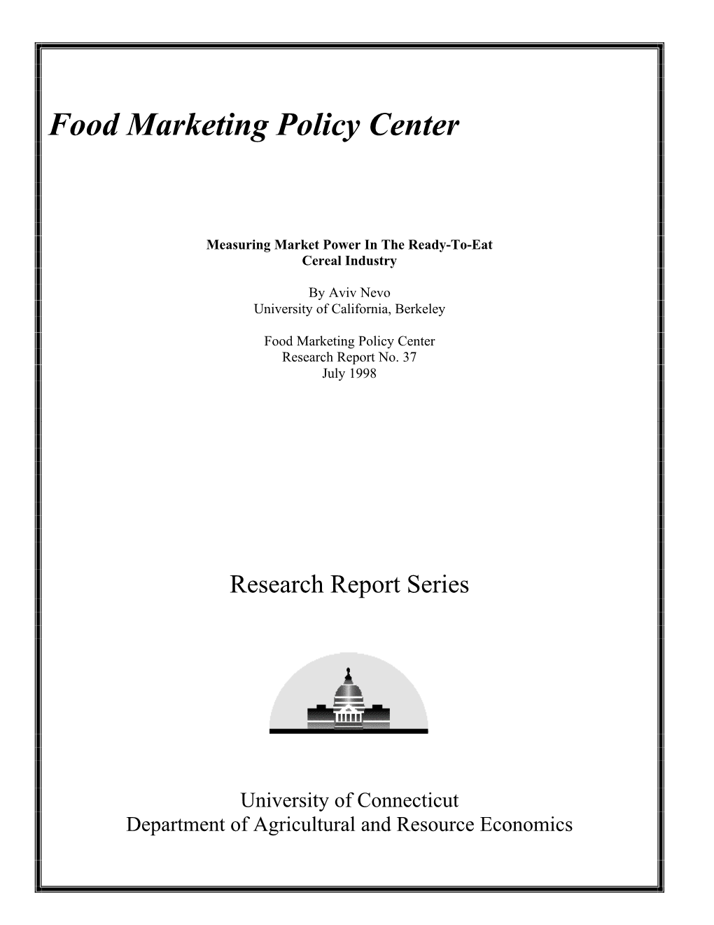 Food Marketing Policy Center