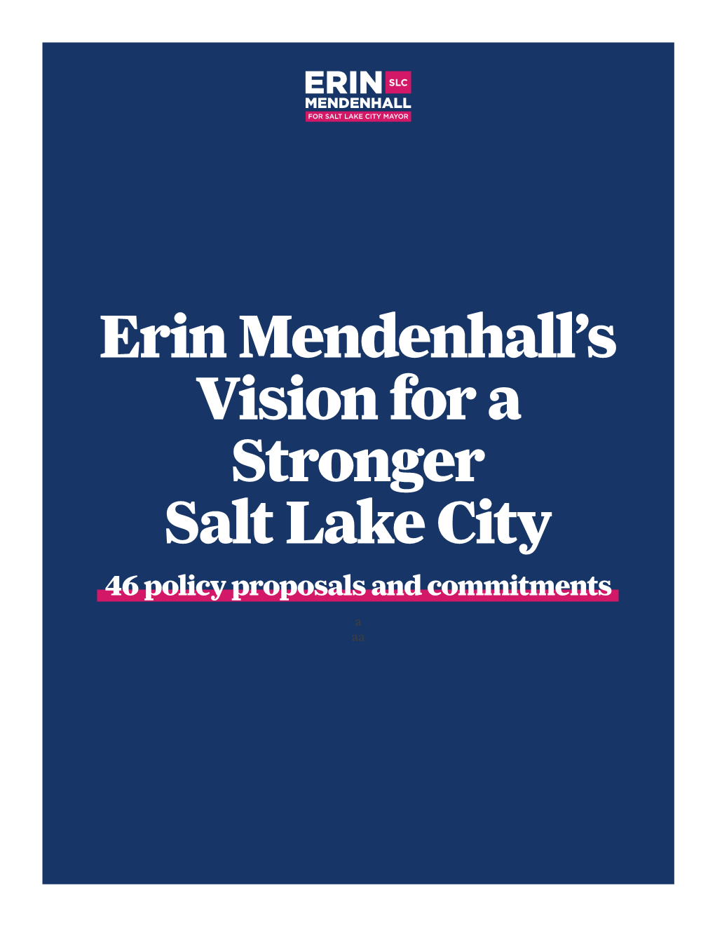 Erin Mendenhall's Vision for a Stronger Salt Lake City