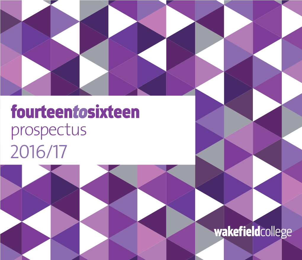 Fourteentosixteen Prospectus 2016/17 2 Welcome 14-16 Team