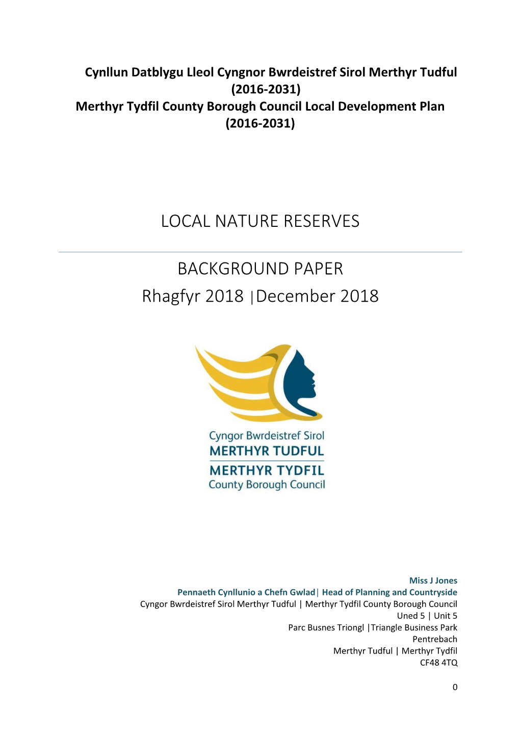 Local Nature Reserves Background Paper December 2018