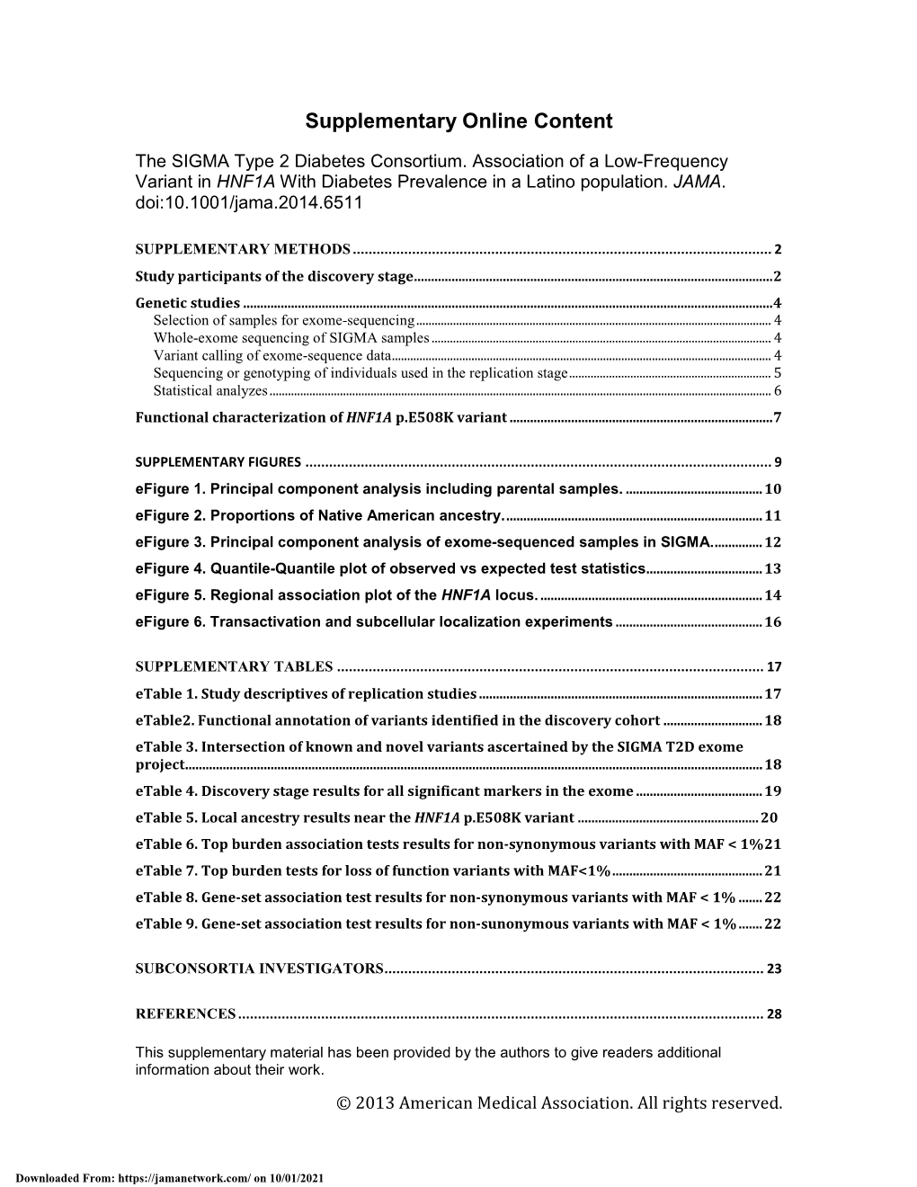 Association of a Low-Frequency Variant in HNF1A with Type 2