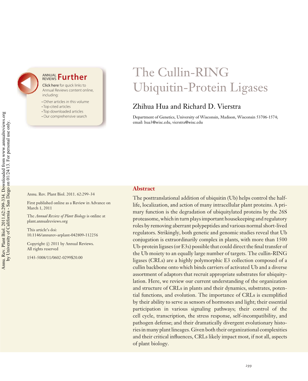 The Cullin-RING Ubiquitin-Protein Ligases