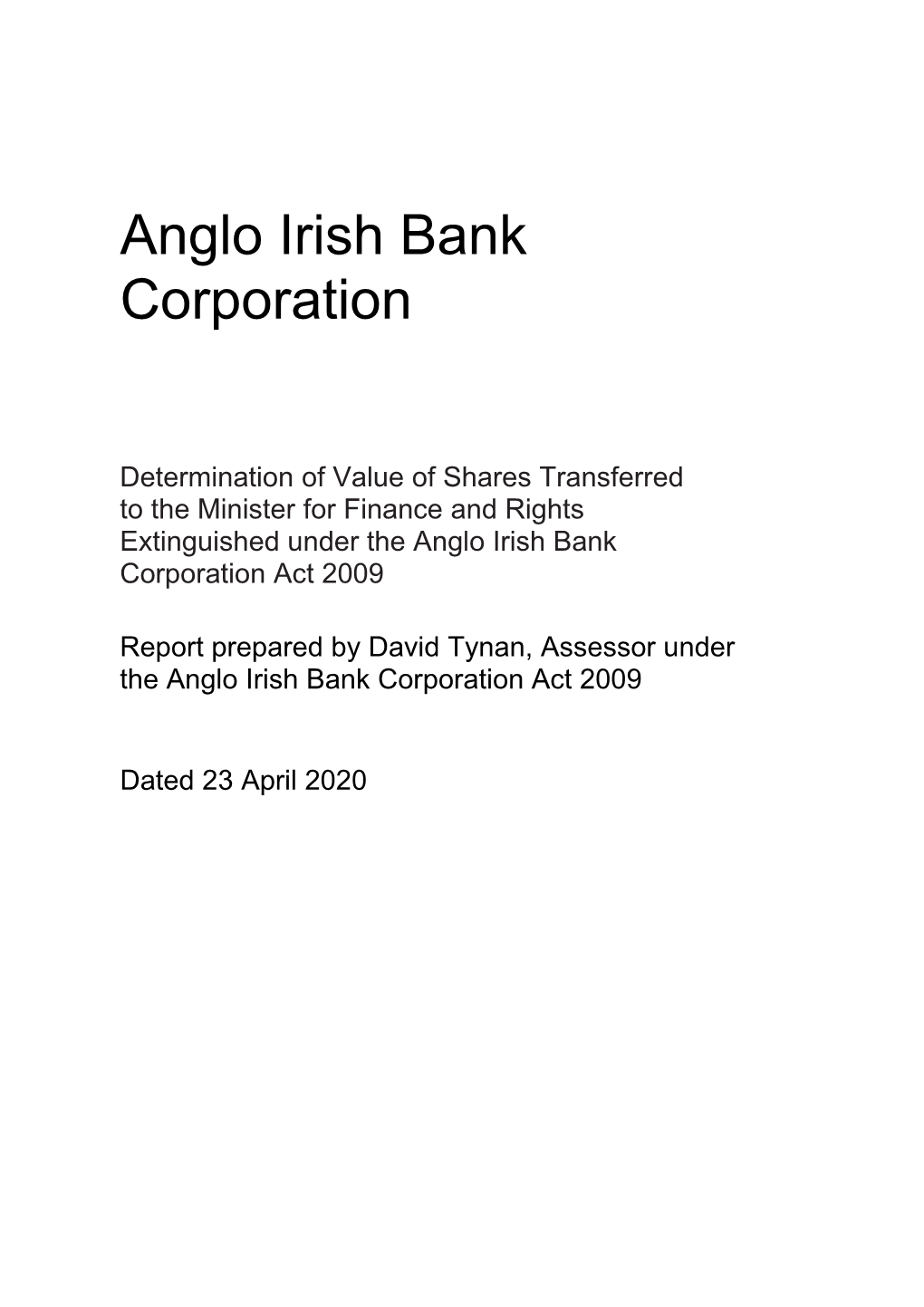 Anglo Irish Bank Corporation