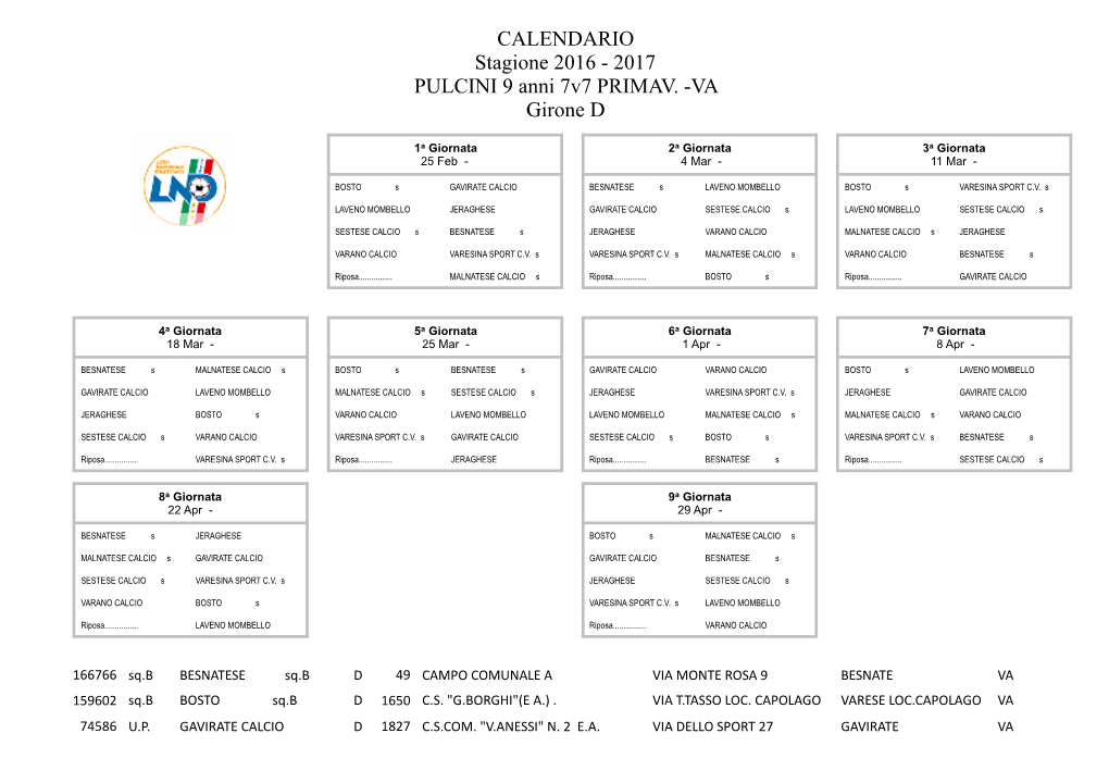 Pulcini 2007 Gir. D