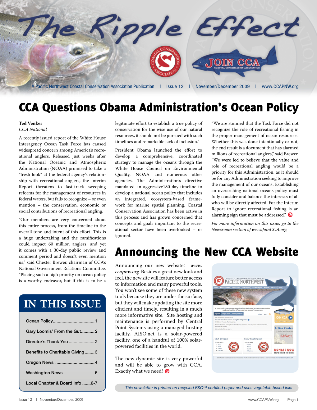 CCA Questions Obama Administration's Ocean Policy