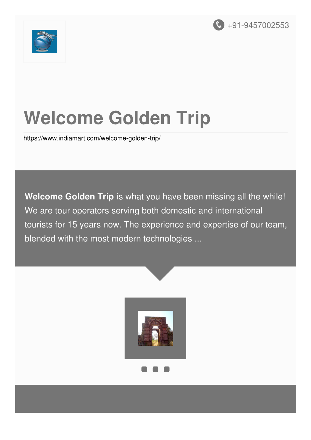 Welcome Golden Trip