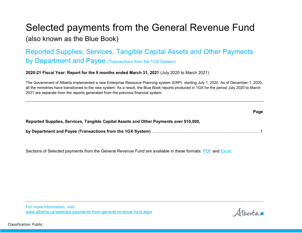 Reported Supplies, Services, Capital Assets and Other Payments by Department Page: 1 of 266
