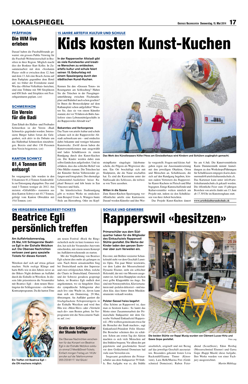 Obersee Nachrichten, 15.5.2014