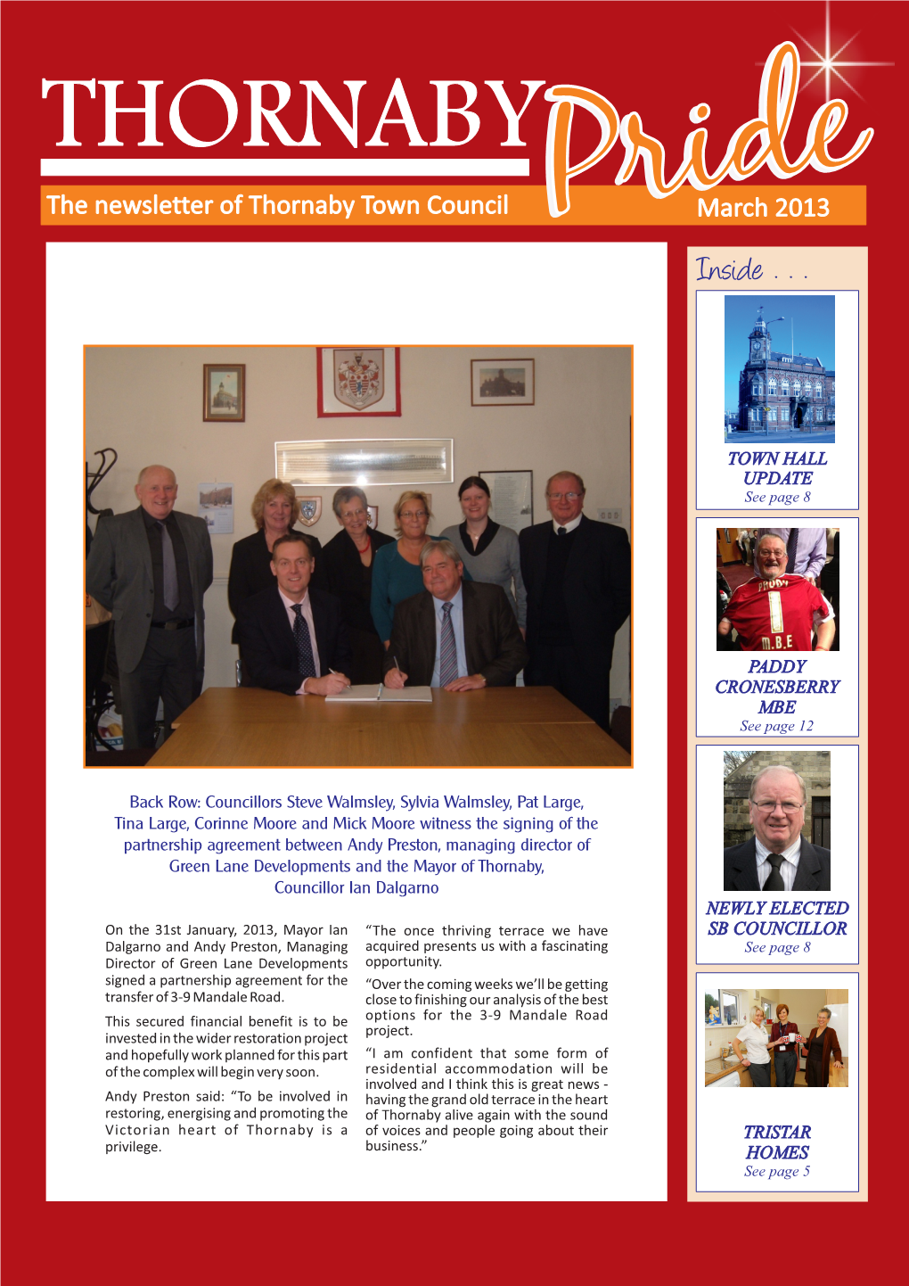 March 2013 the Newsletter of Thornaby Town Council