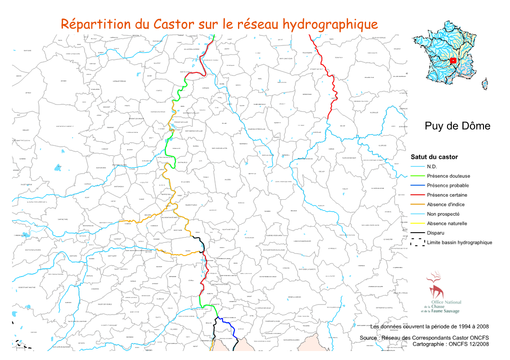 Répartition Du Castor Sur Le Réseau Hydrographique ! !