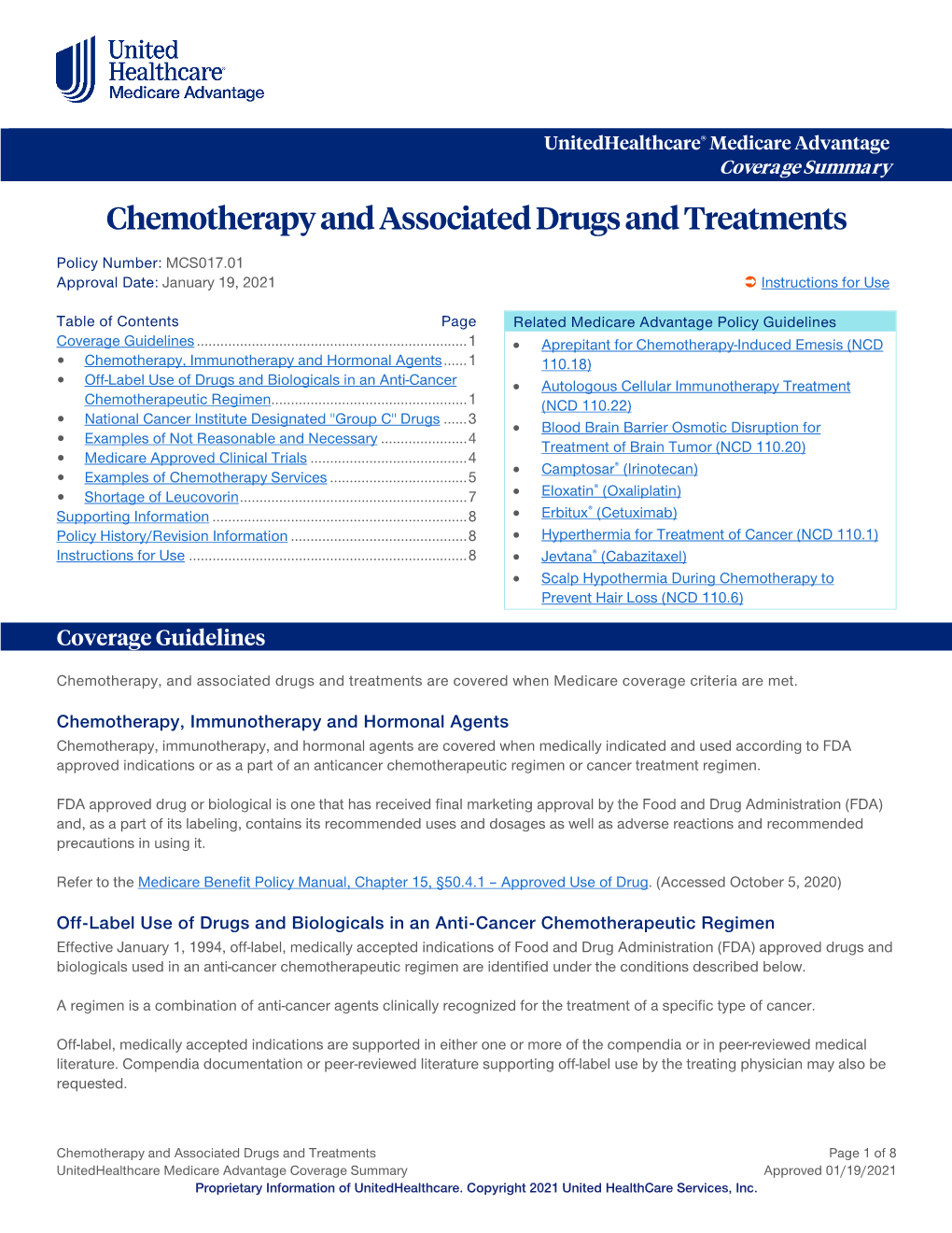 Chemotherapy and Associated Drugs and Treatments