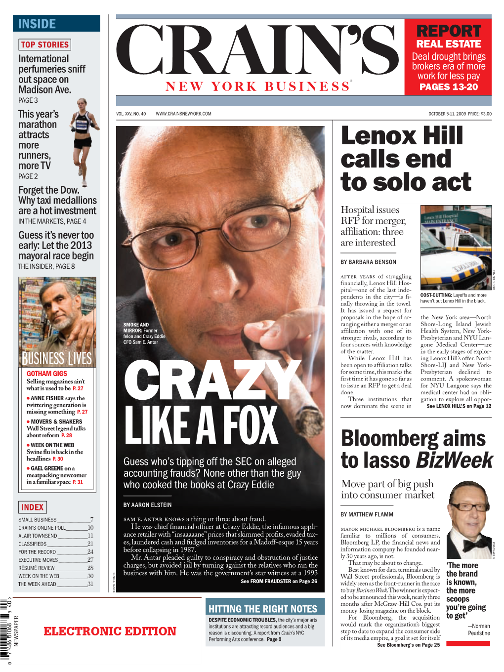 Lenox Hill Calls End to Solo