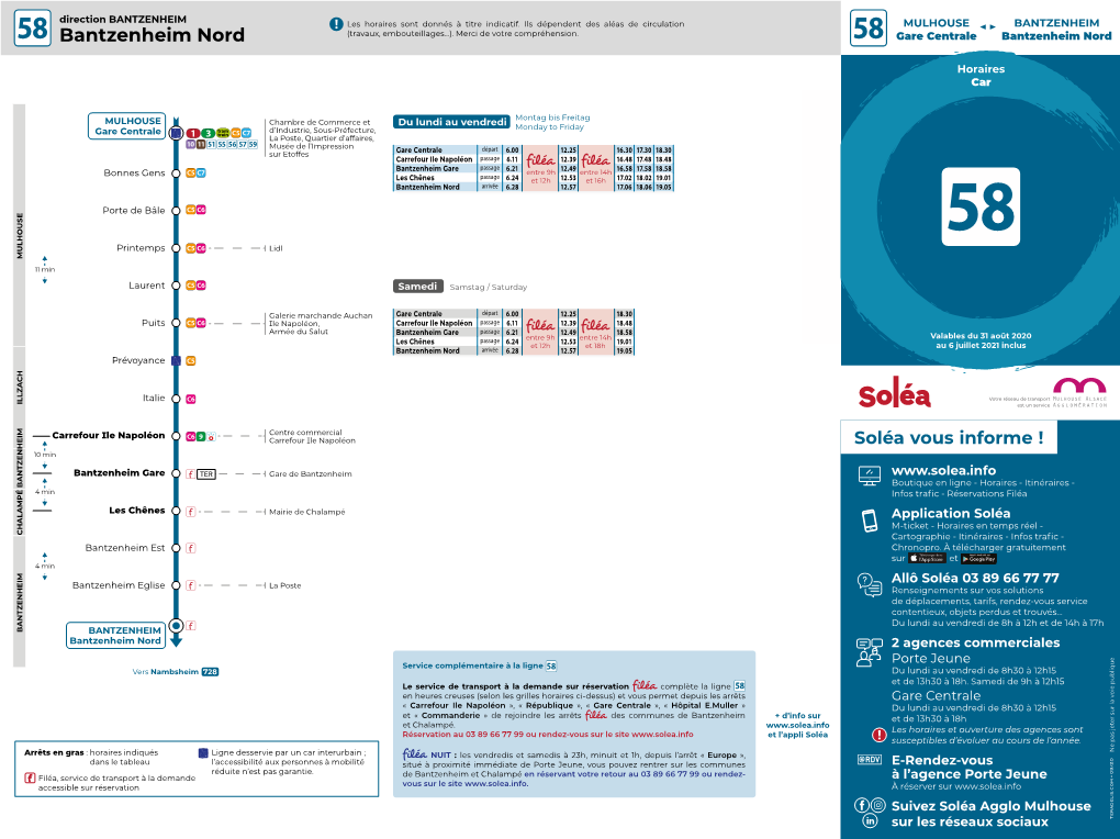 Ligne 58 Devient Service Complémentaire À La Ligne La Ligne Régionale 728