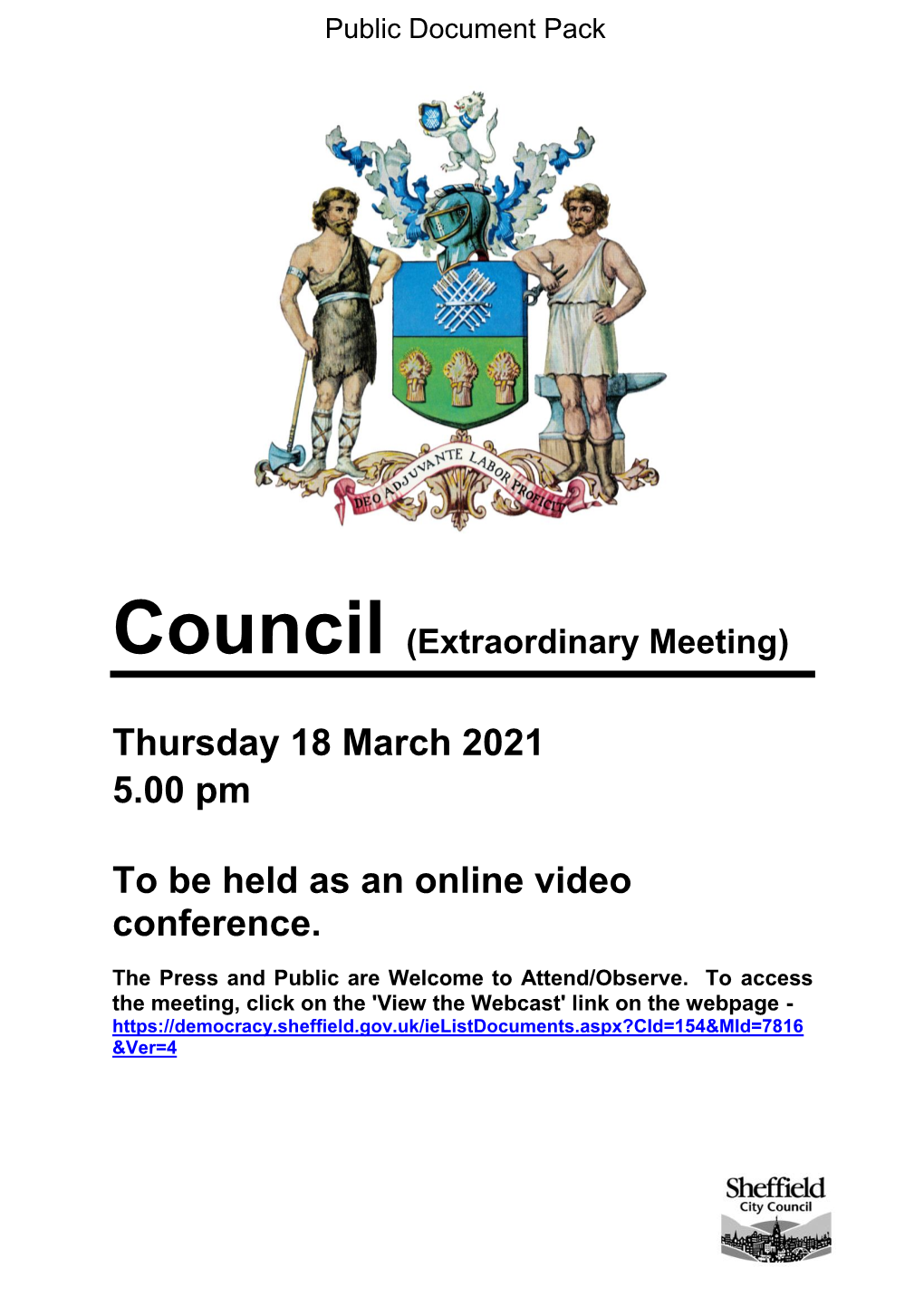 (Public Pack)Agenda Document for Council, 18/03/2021 17:00