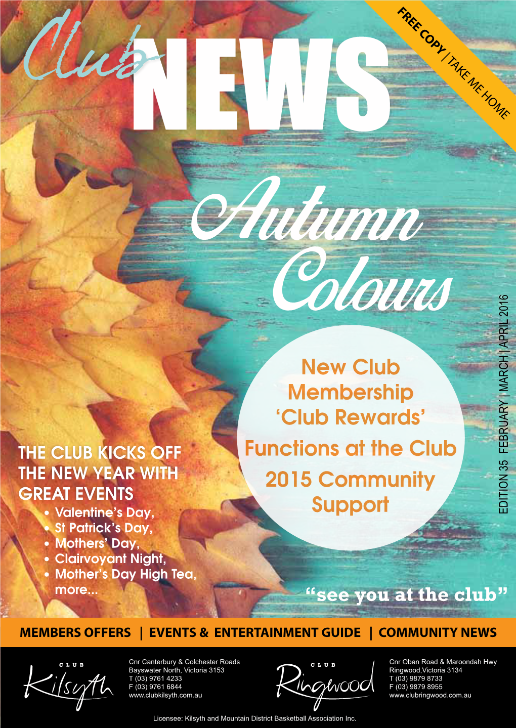 Functions at the Club 2015 Community Support