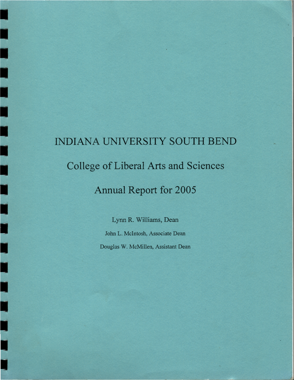 Indiana University South Bend College of Liberal Arts and Sciences Annual Report for 2005