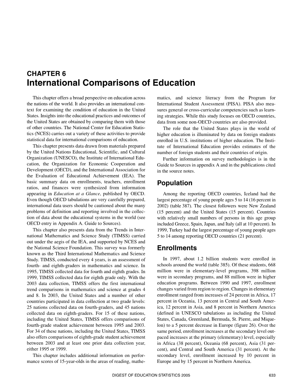 Digest of Education Statistics, 2005