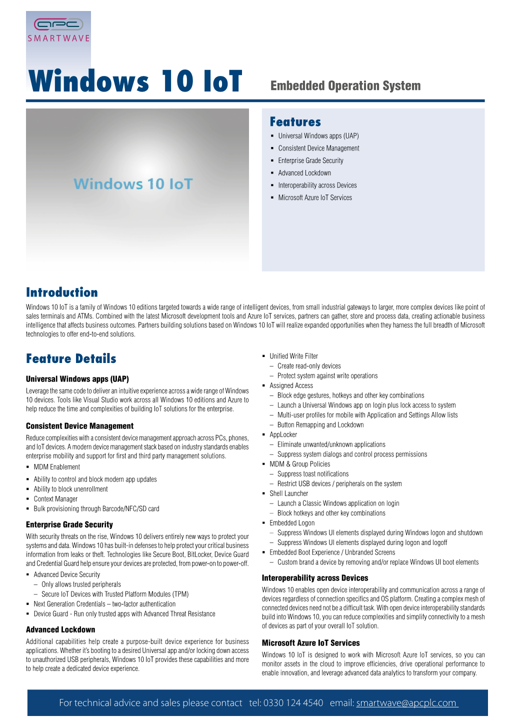 Windows 10 Iot Embedded Operation System