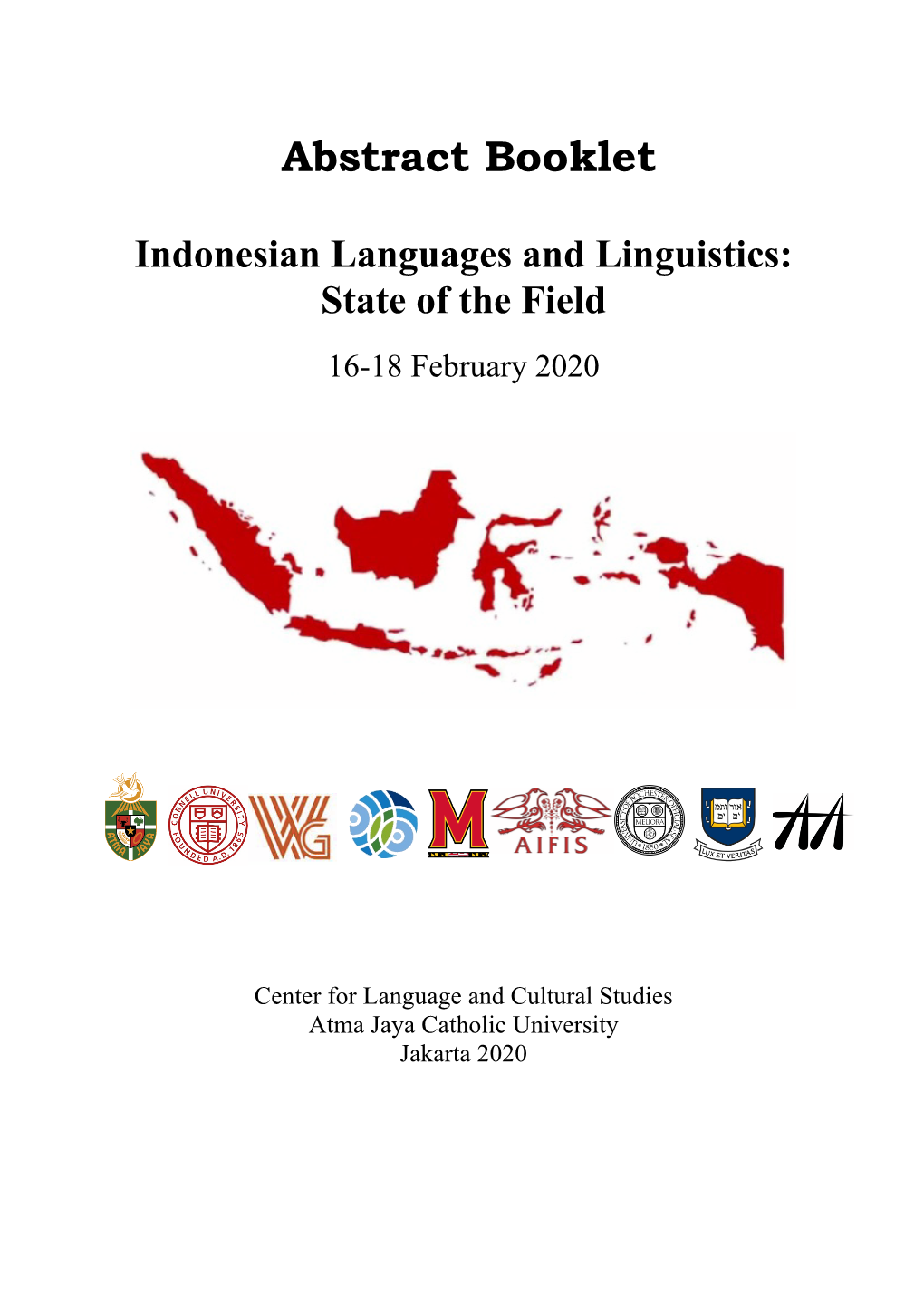 Abstract Booklet Indonesian Languages And