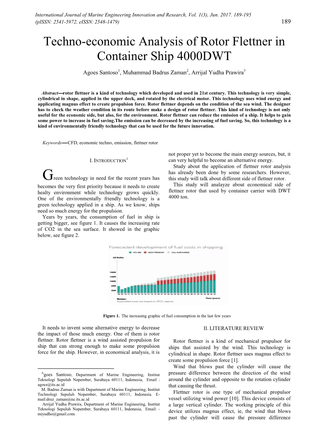 Techno-Economic Analysis of Rotor Flettner in Container Ship 4000DWT