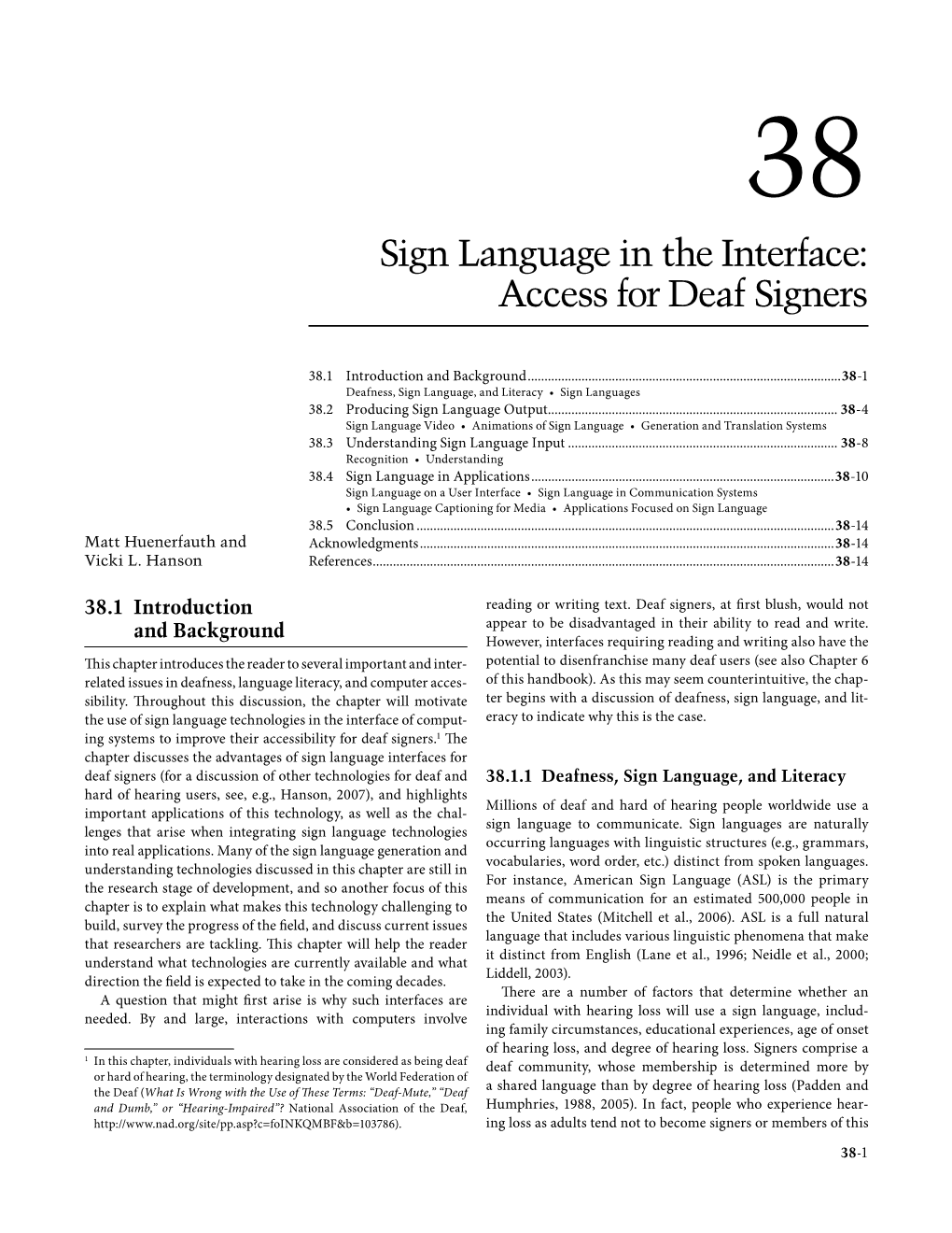 Sign Language in the Interface: Access for Deaf Signers