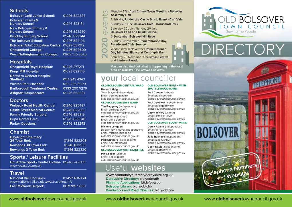 Bolsover Directory NEW AW