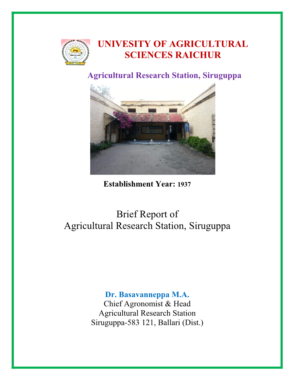 University of Agricultural Sciences, Raichur 2