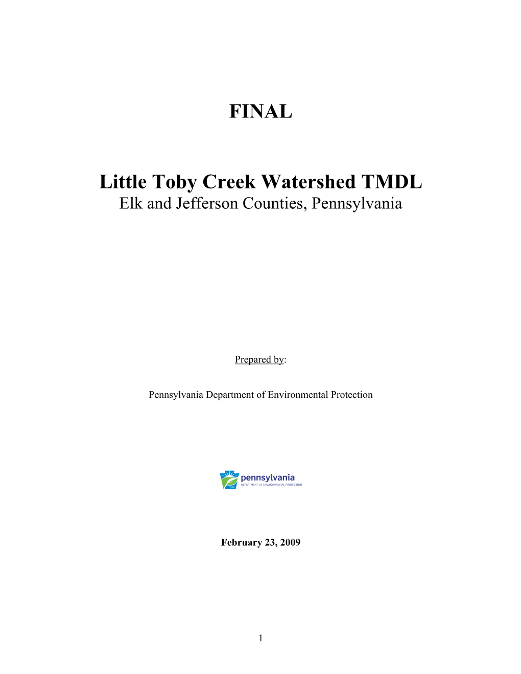 FINAL Little Toby Creek Watershed TMDL