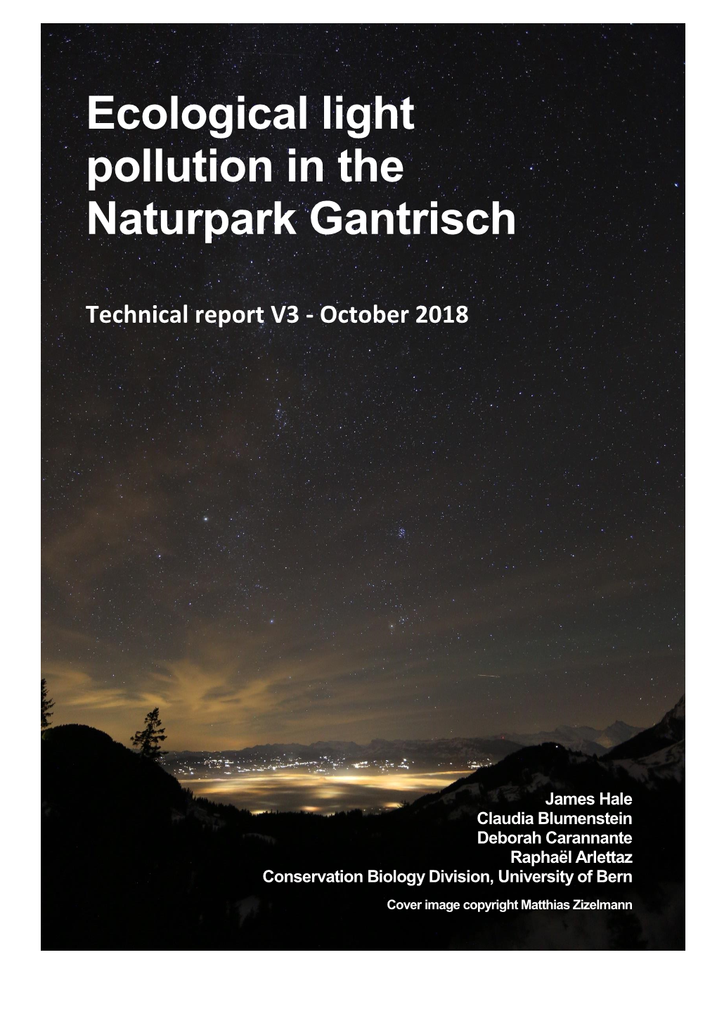 Ecological Light Pollution in the Naturpark Gantrisch