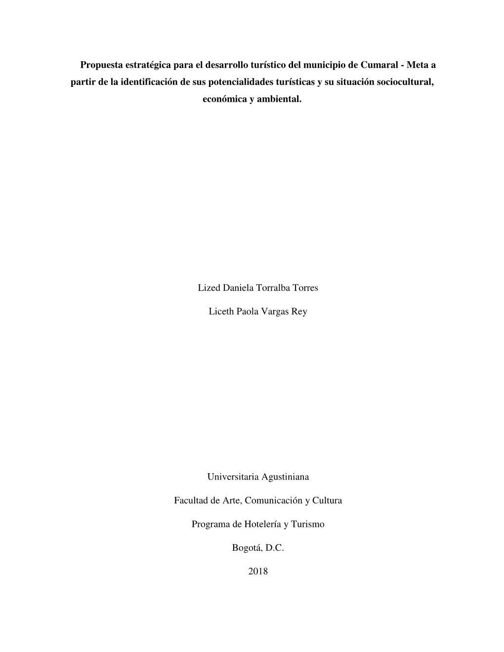 Propuesta Estratégica Para El Desarrollo Turístico Del Municipio De