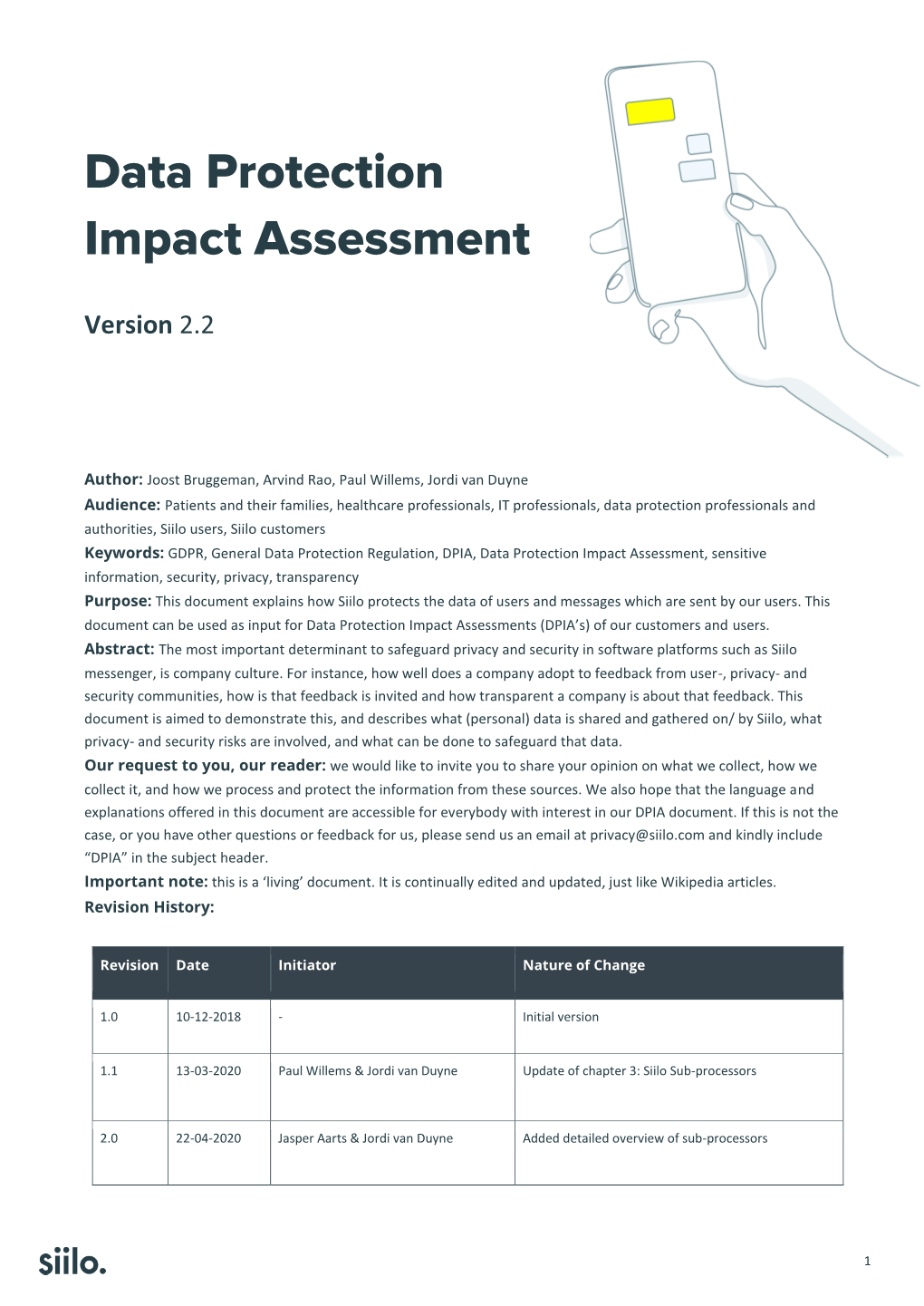 Data Protection Impact Assessment