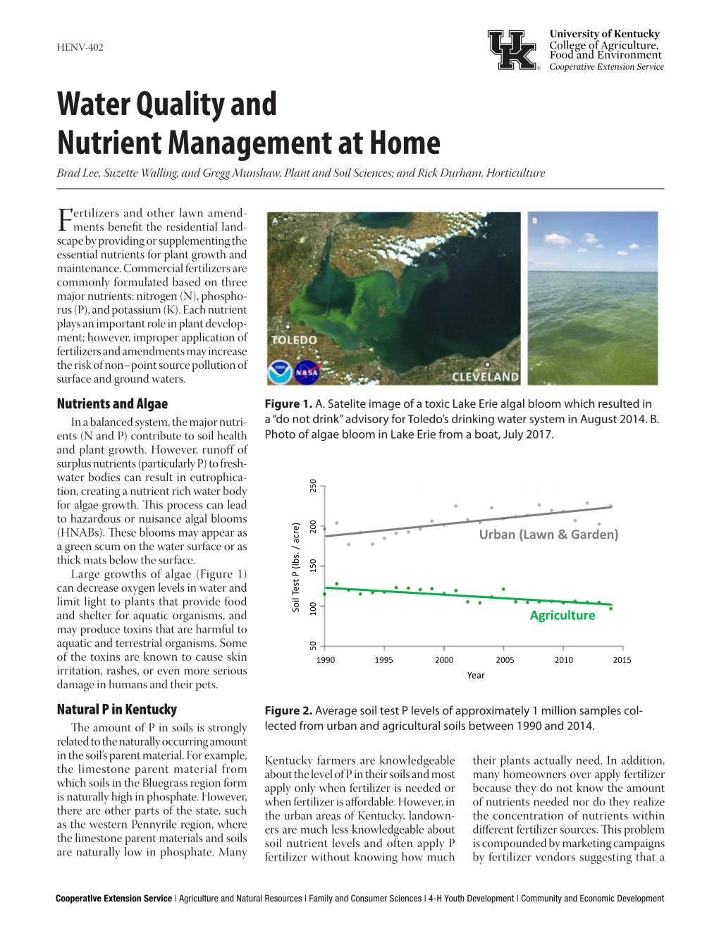 HENV-402: Water Quality and Nutrient Management at Home