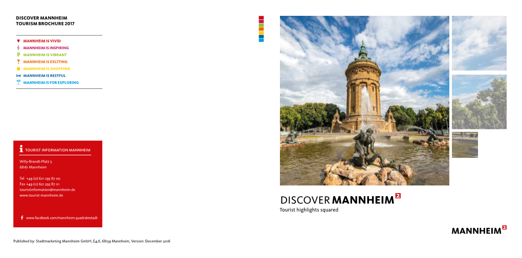 Discover Mannheim Tourism Brochure 2017