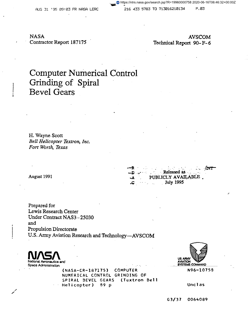 Computer Numerical Control Grinding of Spiral Bevel Gears