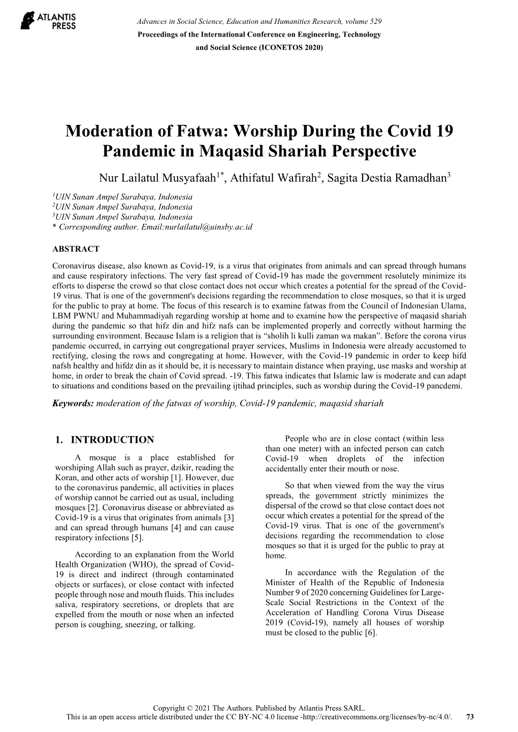 Moderation of Fatwa