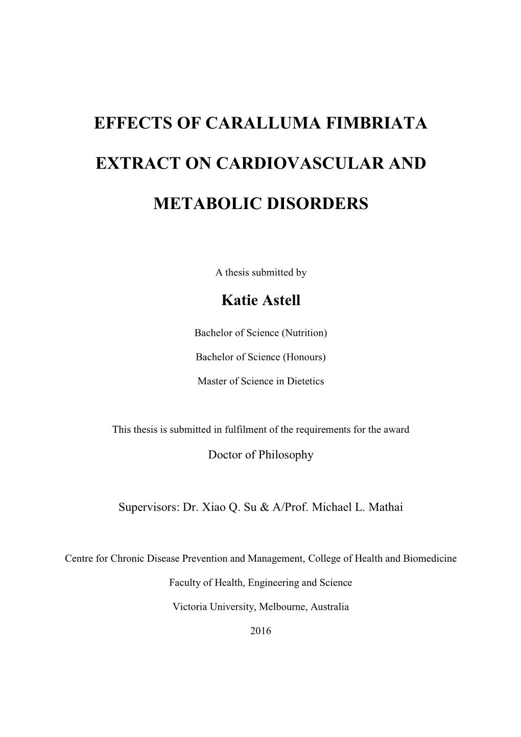 Effects of Caralluma Fimbriata Extract On