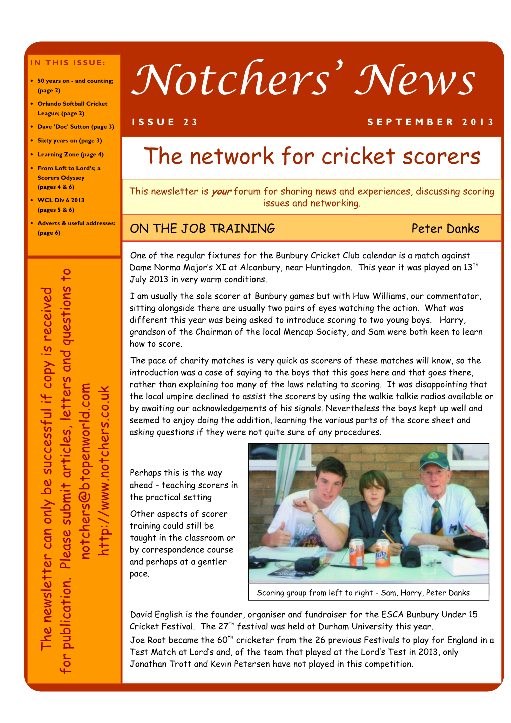 Notchers' News 23 September 2013