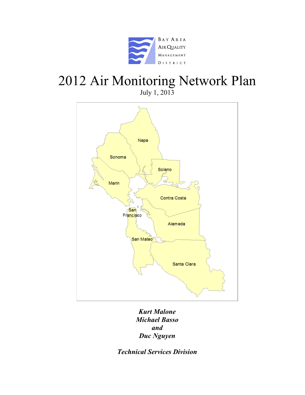 2012 Air Monitoring Network Plan July 1, 2013