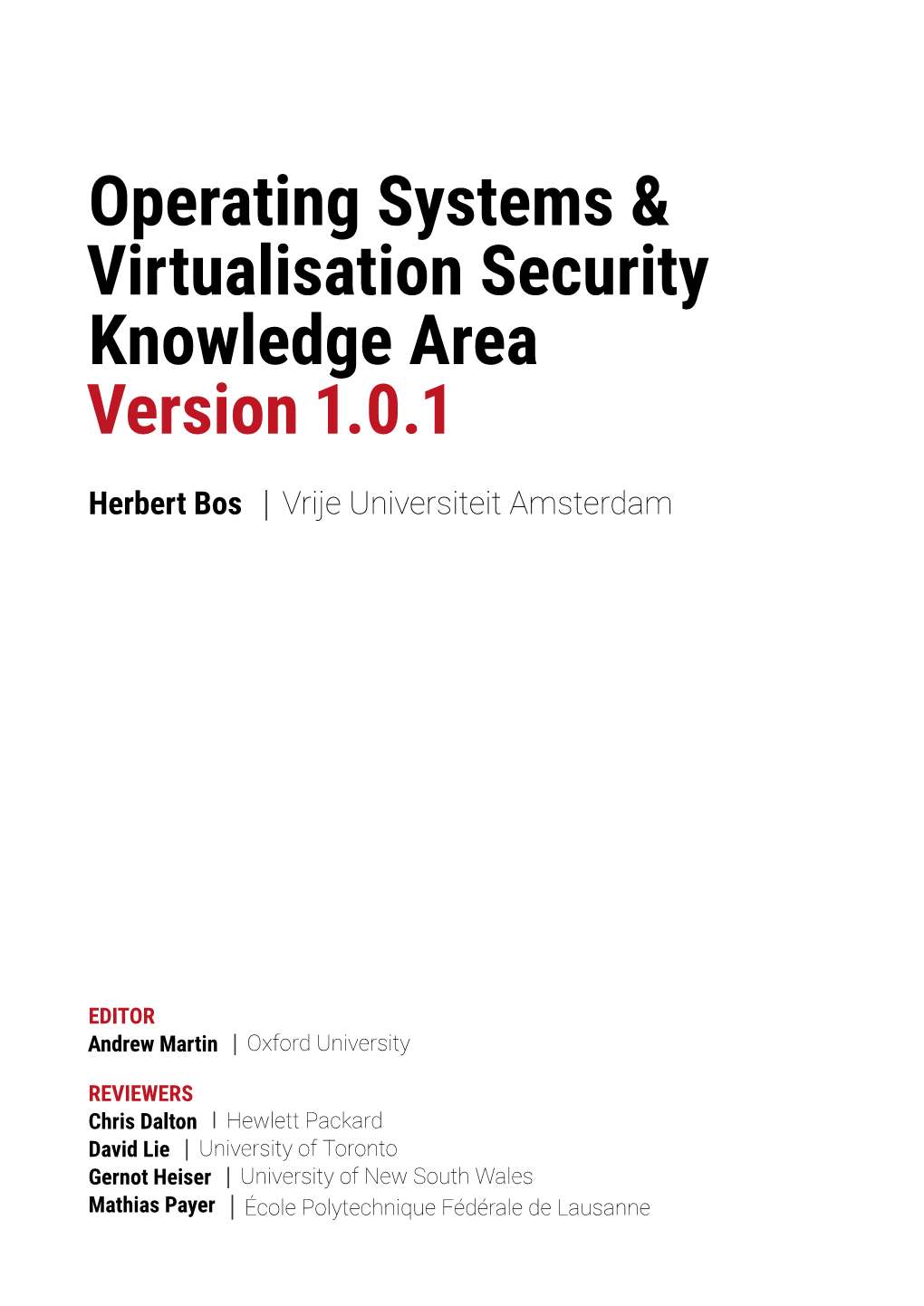 Operating Systems & Virtualisation Security Download Link