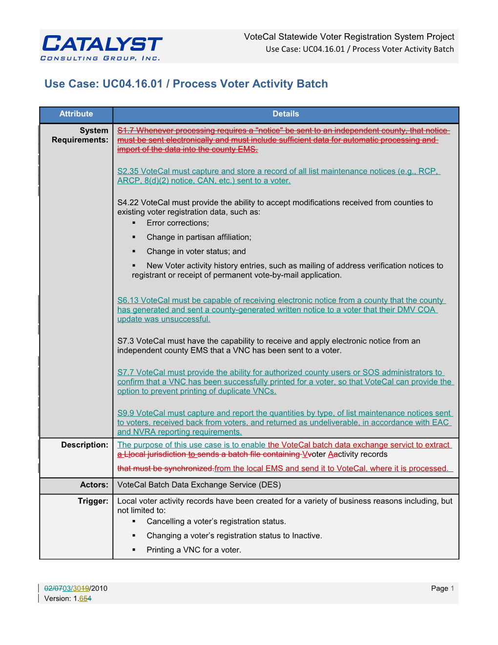 Use Case: UC04.16.01 / Process Voter Activity Batch