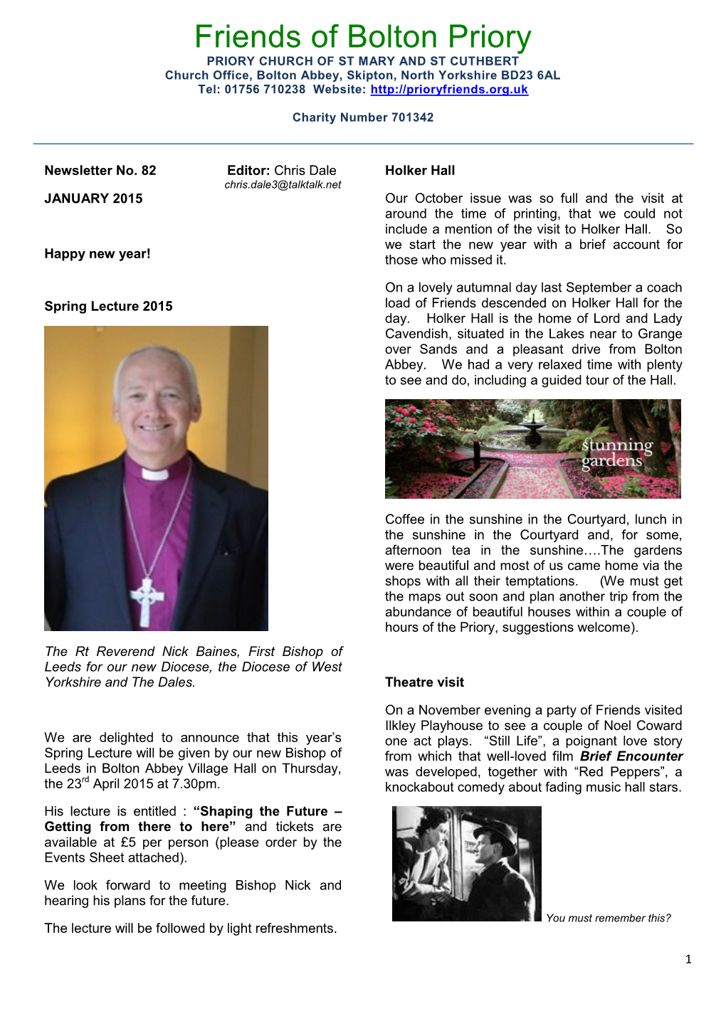 Newsletter Issue 82 January 2015
