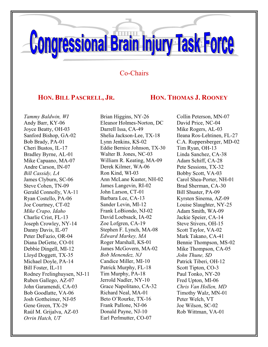 Congressional Br Ain Injury Task Force