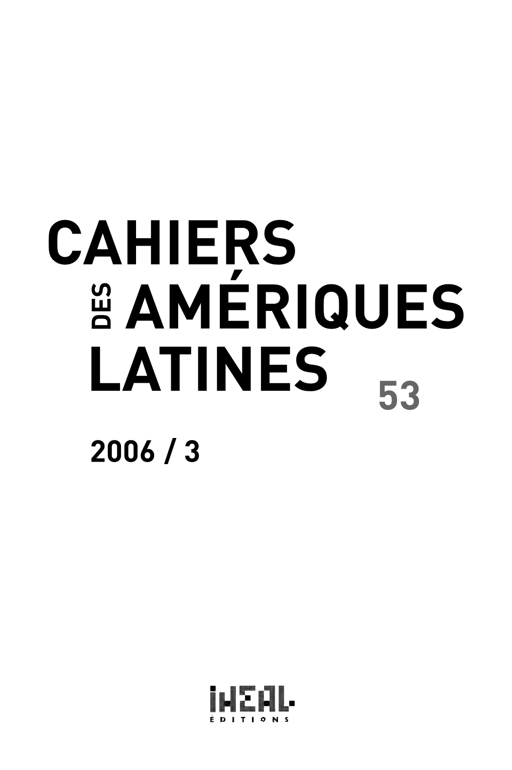 Cahiers S Amériques Latines