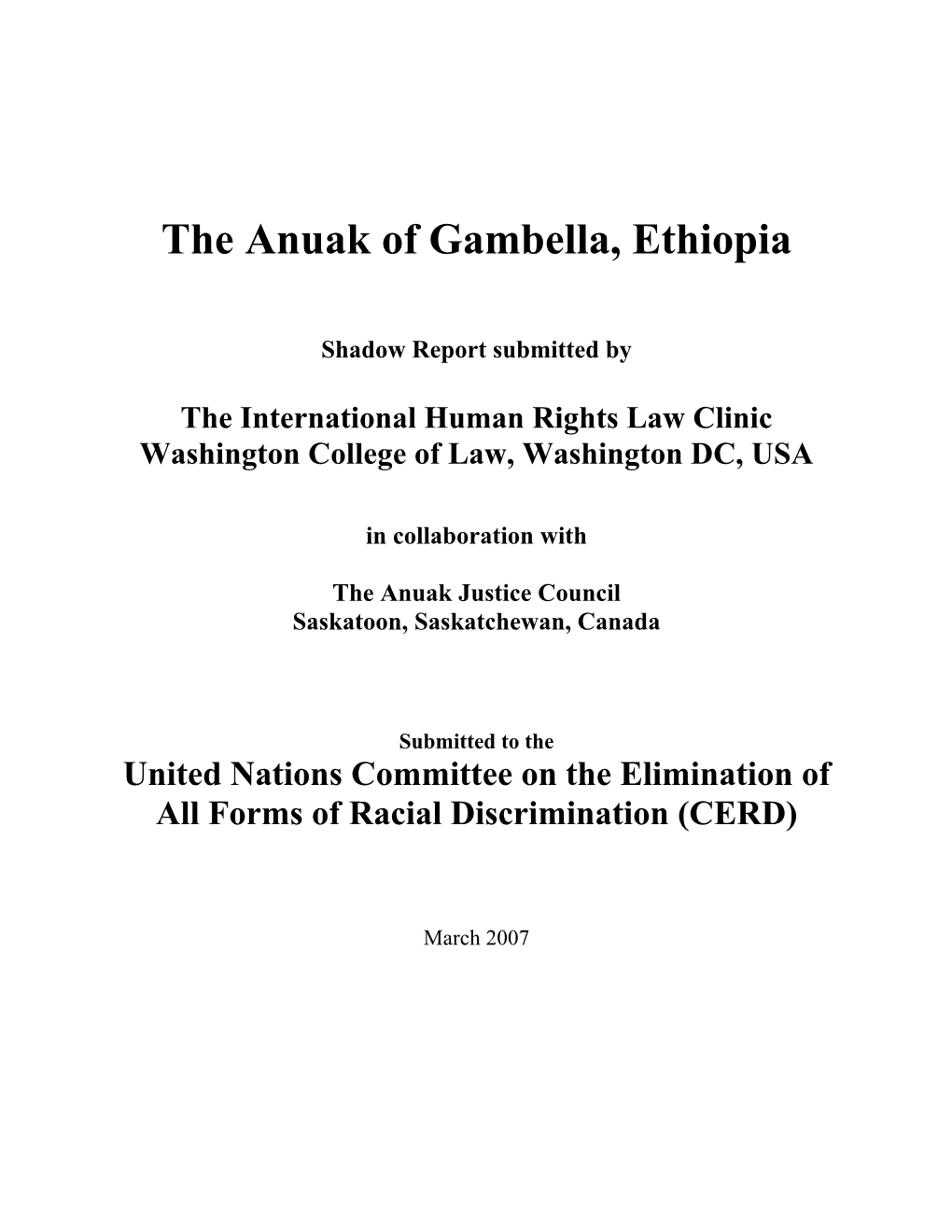 The Anuak of Gambella, Ethiopia