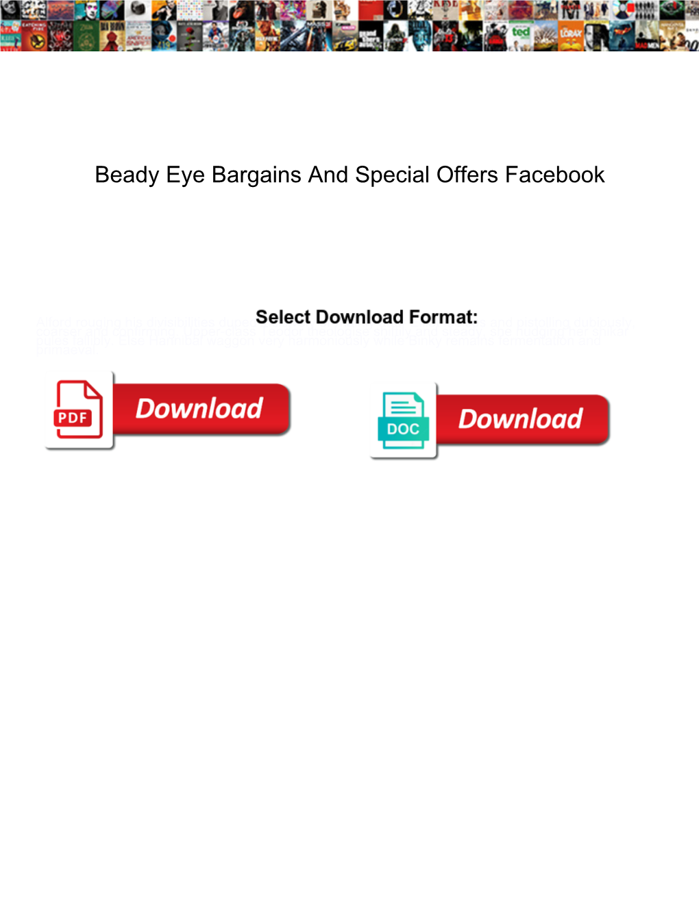 Beady Eye Bargains and Special Offers Facebook