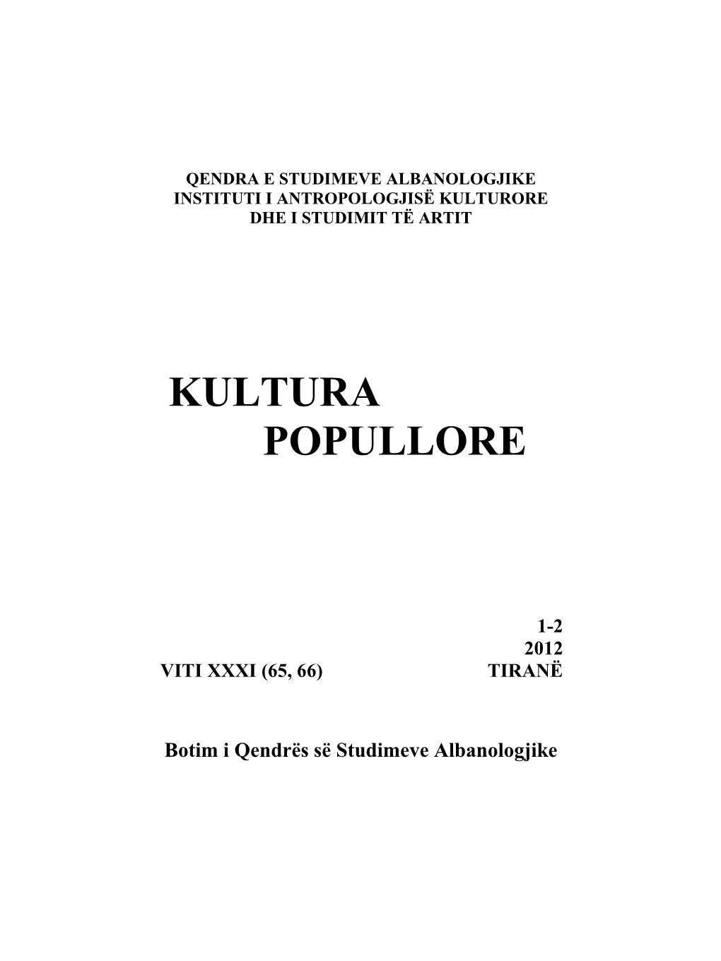 Kultura Popullore