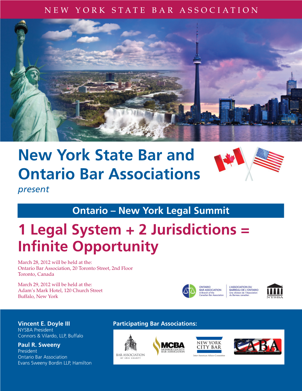 New York State Bar and Ontario Bar Associations Present