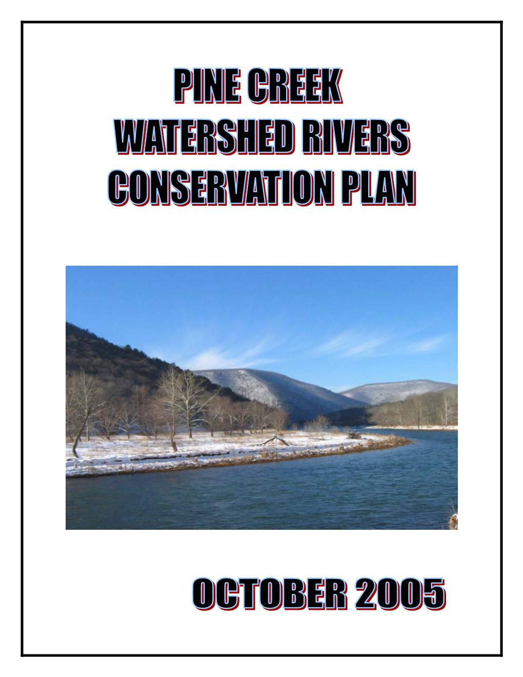 Pine Creek Watershed Conservation Plan