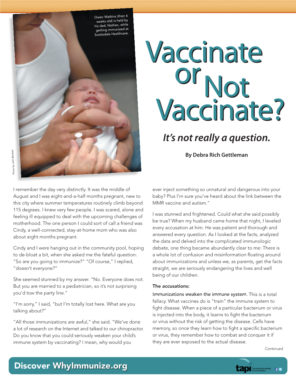 Vaccinate Or Not Flyer
