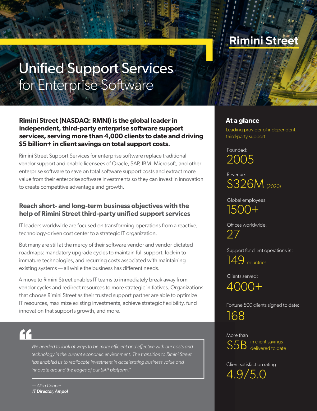 Unified Support Services for Enterprise Software | Rimini Street